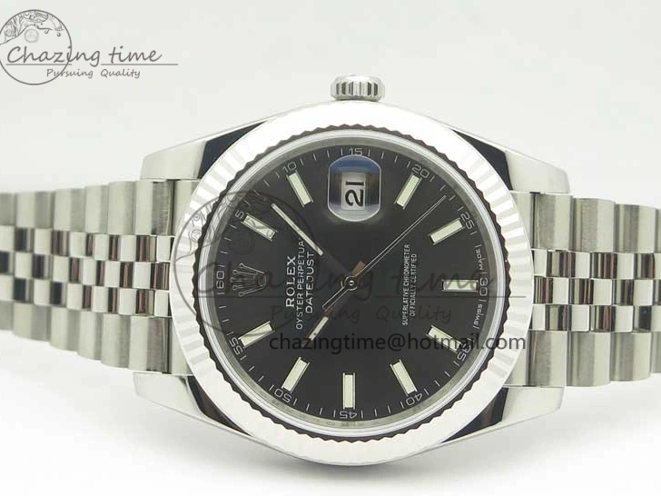 MiroTime 0219 DateJust 41 126334 SS REF 1:1 Best Edition Gray Dial Stick Markers on Jubilee Bracelet A3235 Clone V OdorResistant 3382